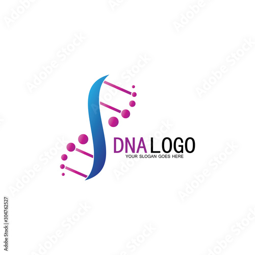 DNA vector logo design template.modern medical logotype.laboratory science icon symbol.colorful pharmacology sign-vector