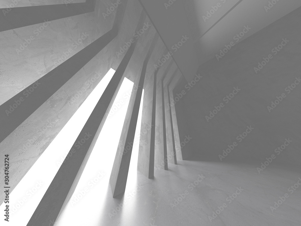 Obraz premium Futuristic White Architecture Design Background