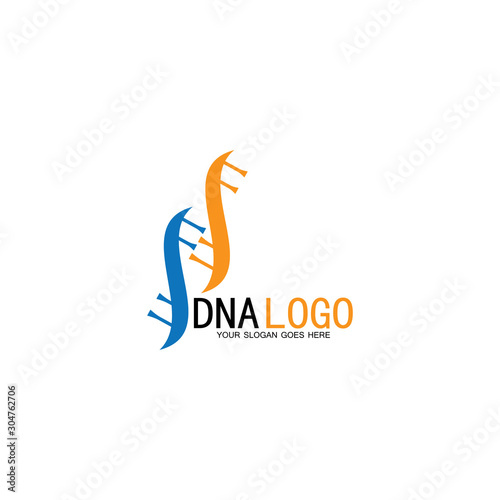 DNA vector logo design template.modern medical logotype.laboratory science icon symbol.colorful pharmacology sign-vector