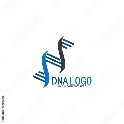 DNA vector logo design template.modern medical logotype.laboratory science icon symbol.colorful pharmacology sign-vector
