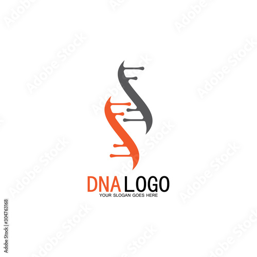 DNA vector logo design template.modern medical logotype.laboratory science icon symbol.colorful pharmacology sign-vector