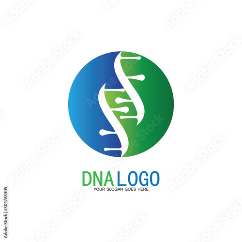 DNA vector logo design template.modern medical logotype.laboratory science icon symbol.colorful pharmacology sign-vector