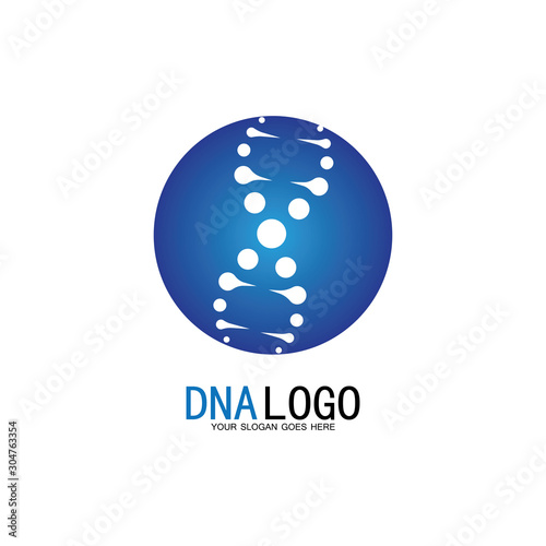 DNA vector logo design template.modern medical logotype.laboratory science icon symbol.colorful pharmacology sign-vector