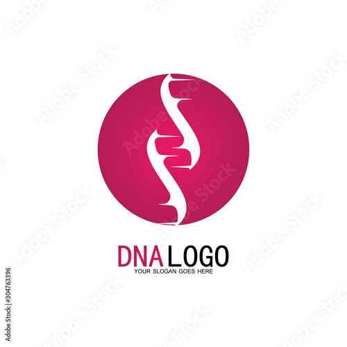 DNA vector logo design template.modern medical logotype.laboratory science icon symbol.colorful pharmacology sign-vector