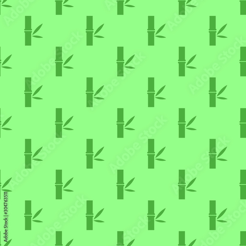 Fototapeta Naklejka Na Ścianę i Meble -  Seamless pattern created by silhouette green bamboos set to background