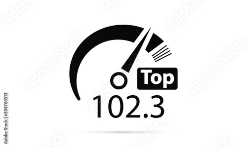 Speedometer speed car auto dashboard vector isolated icons