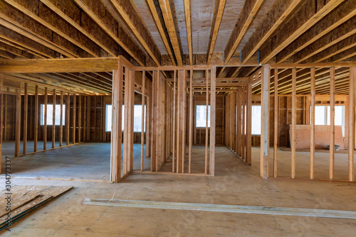 Interior view of a house under construction