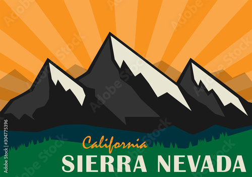 Sierra Nevada mountains in California, USA