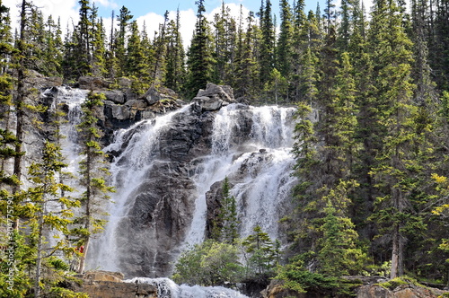 Tangle Creek Falls in Jasper National Park in Alberta, Canada