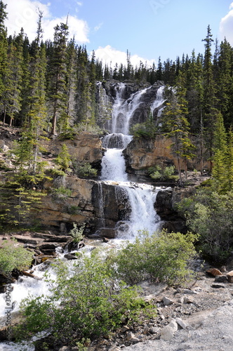 Tangle Creek Falls in Jasper National Park in Alberta, Canada photo