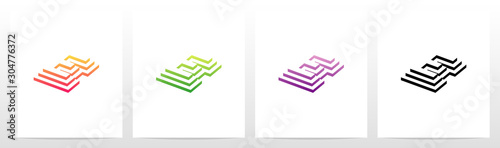 Steps On Letter Logo Design E