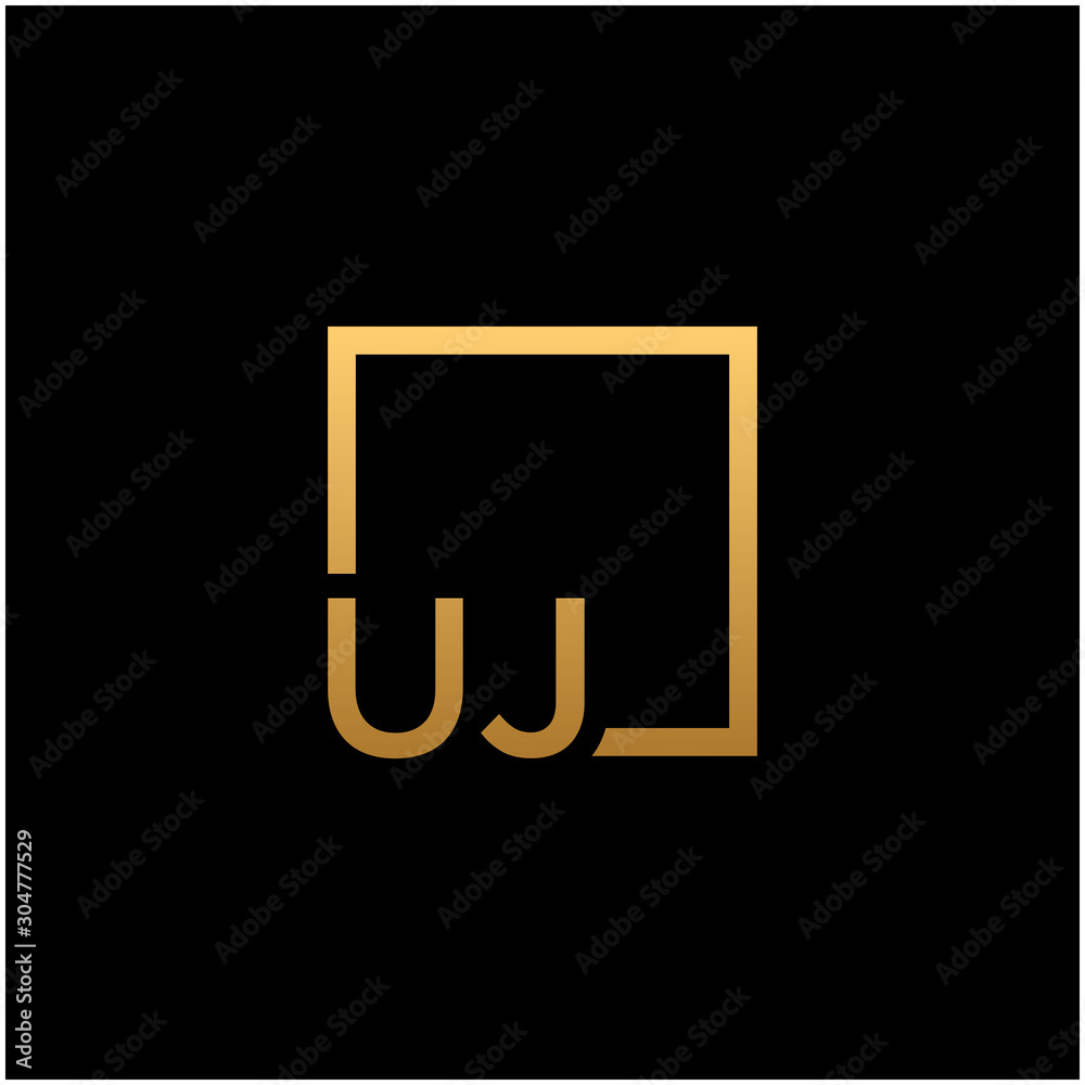initial letter UJ with square frame line art. business consulting concept. studio,room,group icon. Suitable for business consulting group company. square lines have connected meanings. - vector initial letter UJ with square frame line art. business consulting concept. studio,room,group icon. Suitable for business consulting group company. square lines have connected meanings. - vector