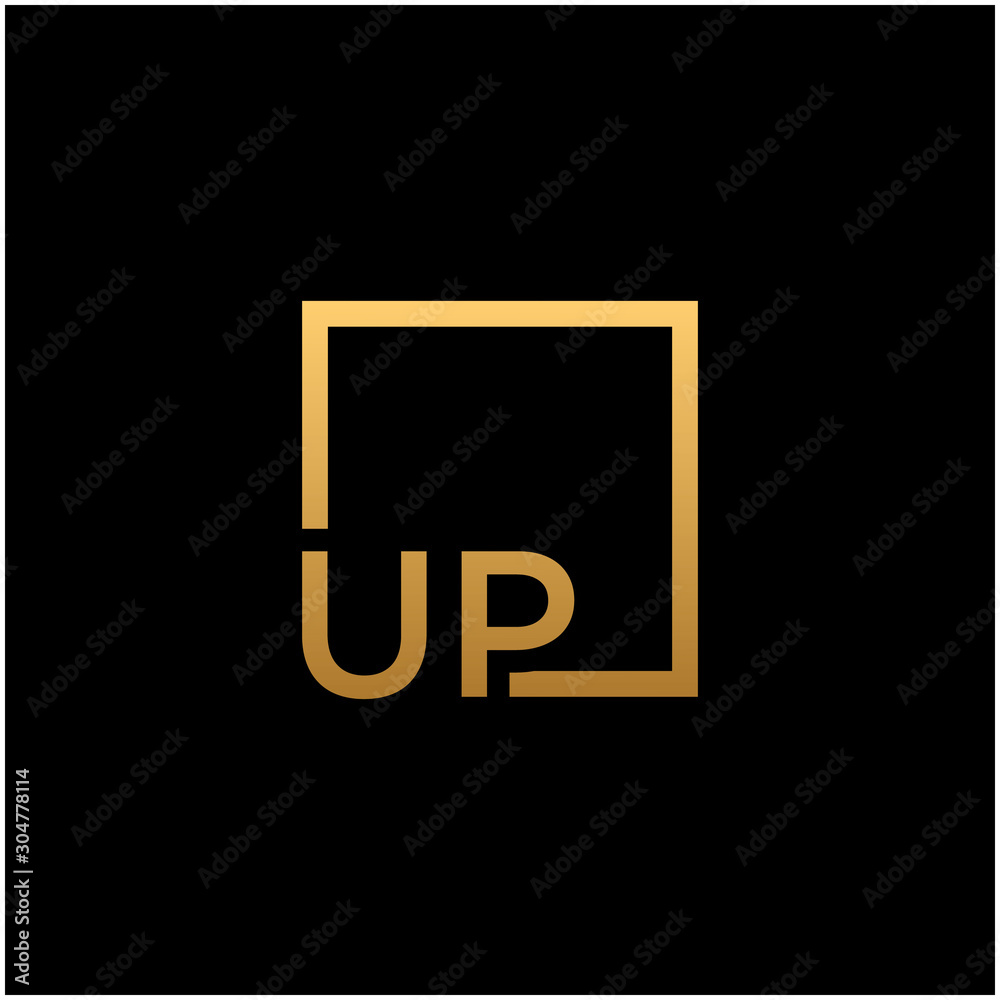 initial letter UP with square frame line art. business consulting concept. studio,room,group icon. Suitable for business consulting group company. square lines have connected meanings. - vector initial letter UP with square frame line art. business consulting concept. studio,room,group icon. Suitable for business consulting group company. square lines have connected meanings. - vector