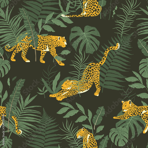 Pattern Animals Jungle Leaf