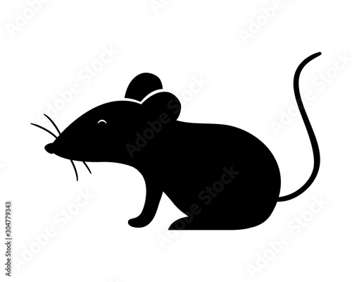 Isolated mouse silhouette vector design photo