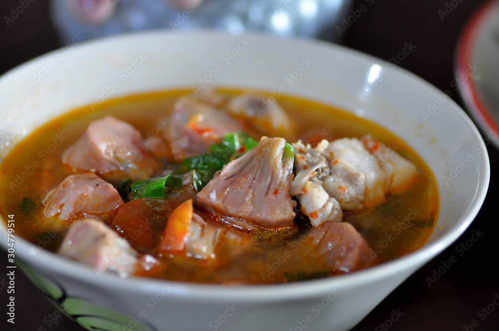 vegetable and pork soup or jackfruit soup vegetable and pork soup or jackfruit soup