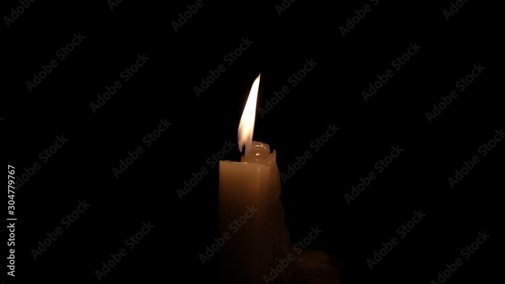 Slow motion Burning Candles in the Church Slow motion Burning Candles in the Church