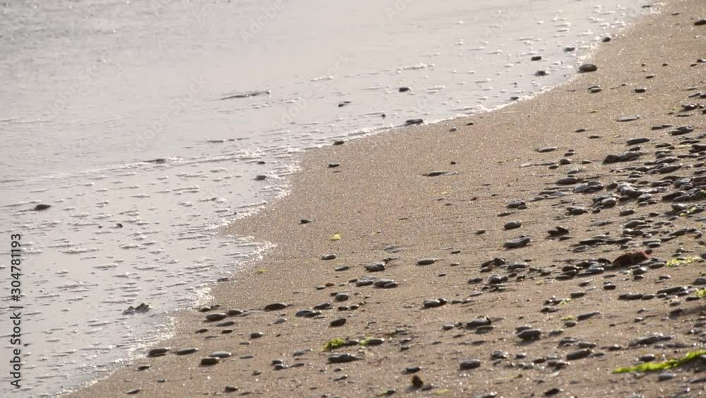 Beautiful view of sea coast. Slow motion effect Beautiful view of sea coast. Slow motion effect
