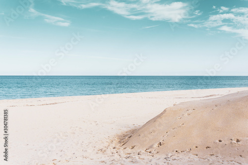 Panorama of a beautiful beach in Monopoli - Puglia (the beach is located at the 
