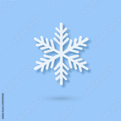 Vector Multilayered Paper Snowflake icon. Paper cut snow flake isolated on violet color cover. Weather ornate symbol. Flat style Christmas, Noel greeting Origami craft snowflake