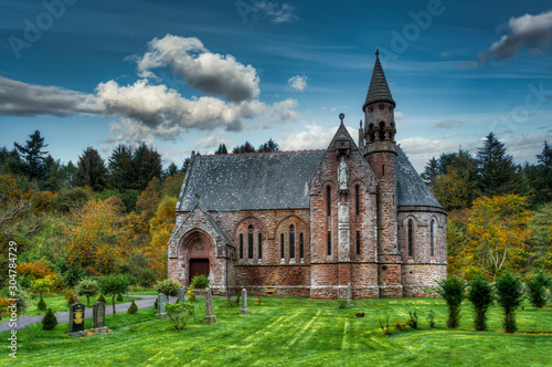 St Palladius church in the grounds of Drumtochty Castle photo