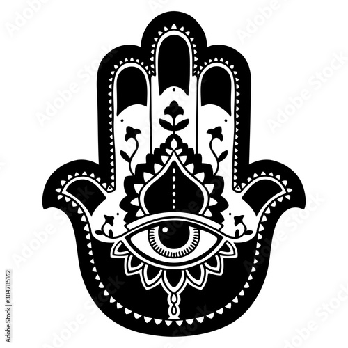 traditional decorative hamza tattoo