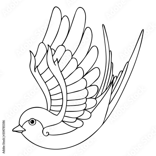 swallow tattoo in traditional style