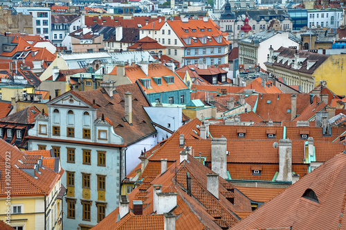 Center of Prague seen from above