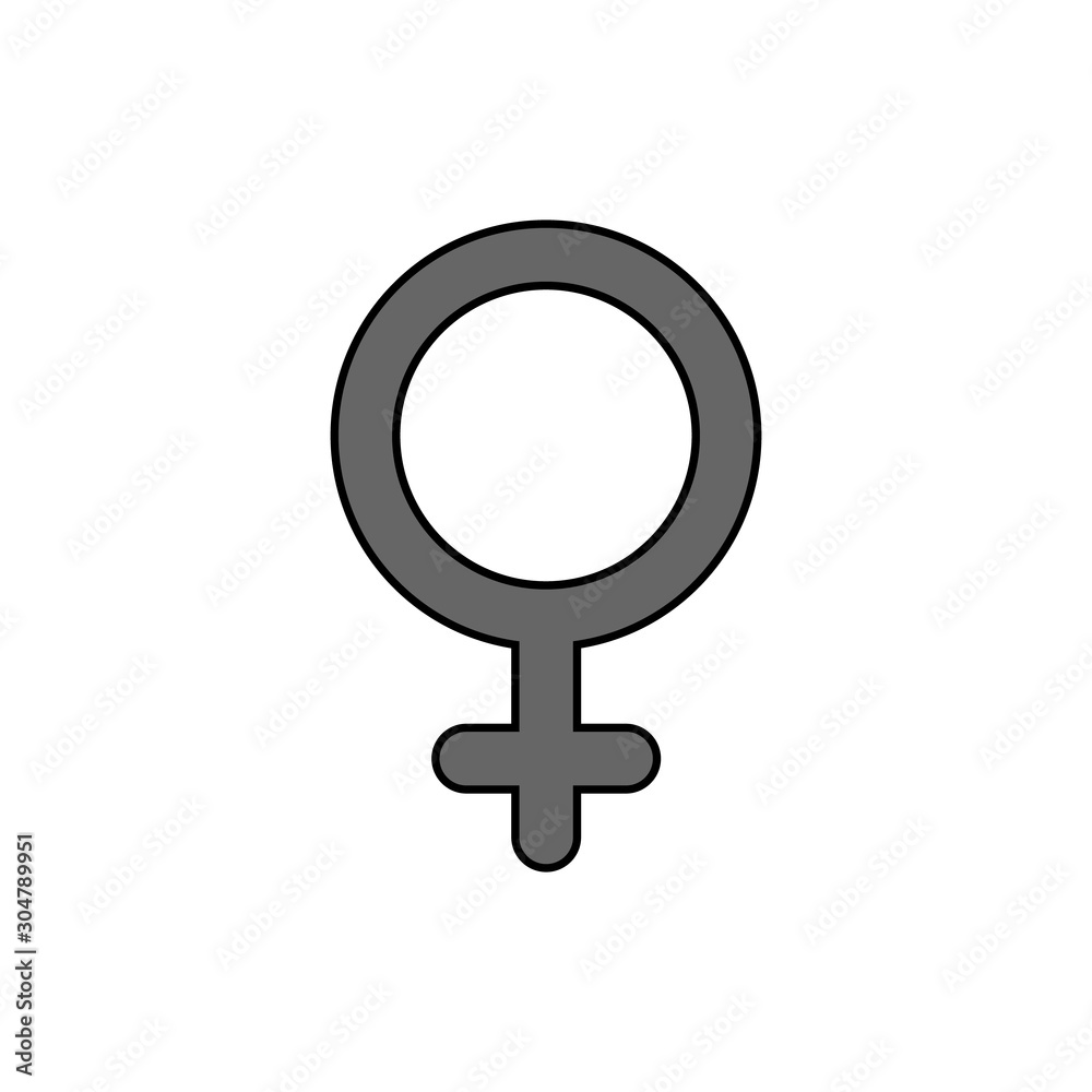 Symbol of the planet Venus, icon. Vector illustration. Symbol of the planet Venus, icon. Vector illustration.