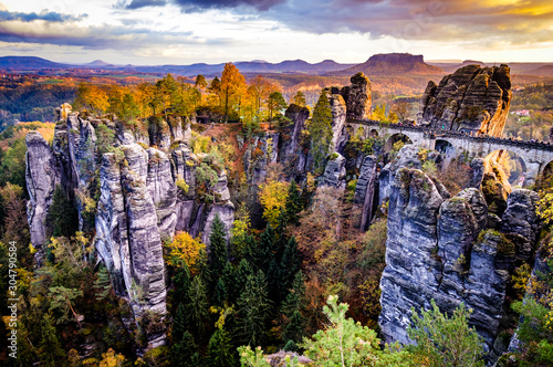 view at the famous bastei hills