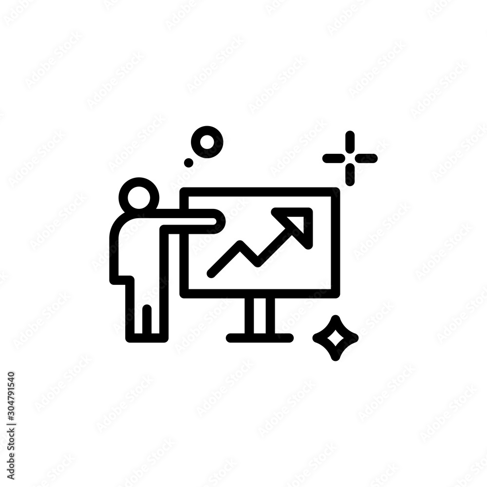 Presentation Vector Line Icon Presentation Vector Line Icon