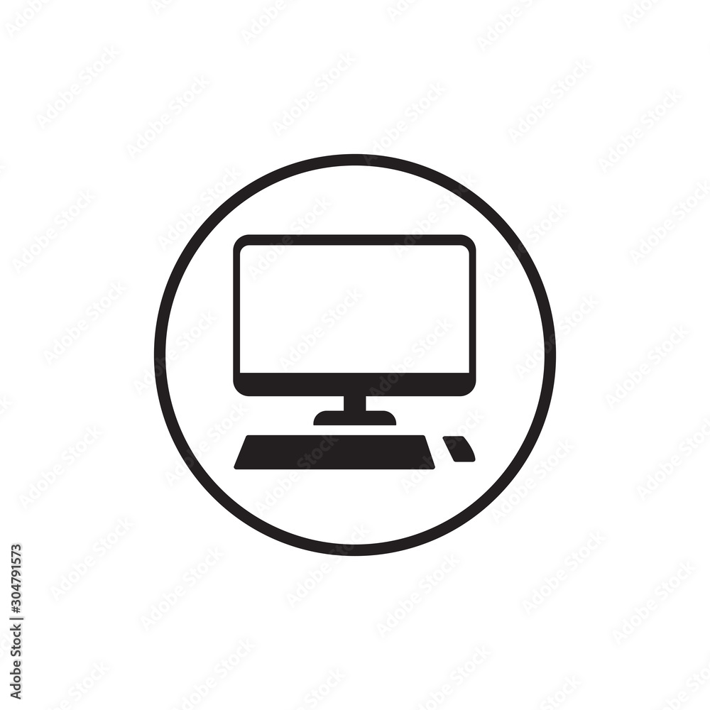 Computer icon vector flat icon Computer icon vector flat icon