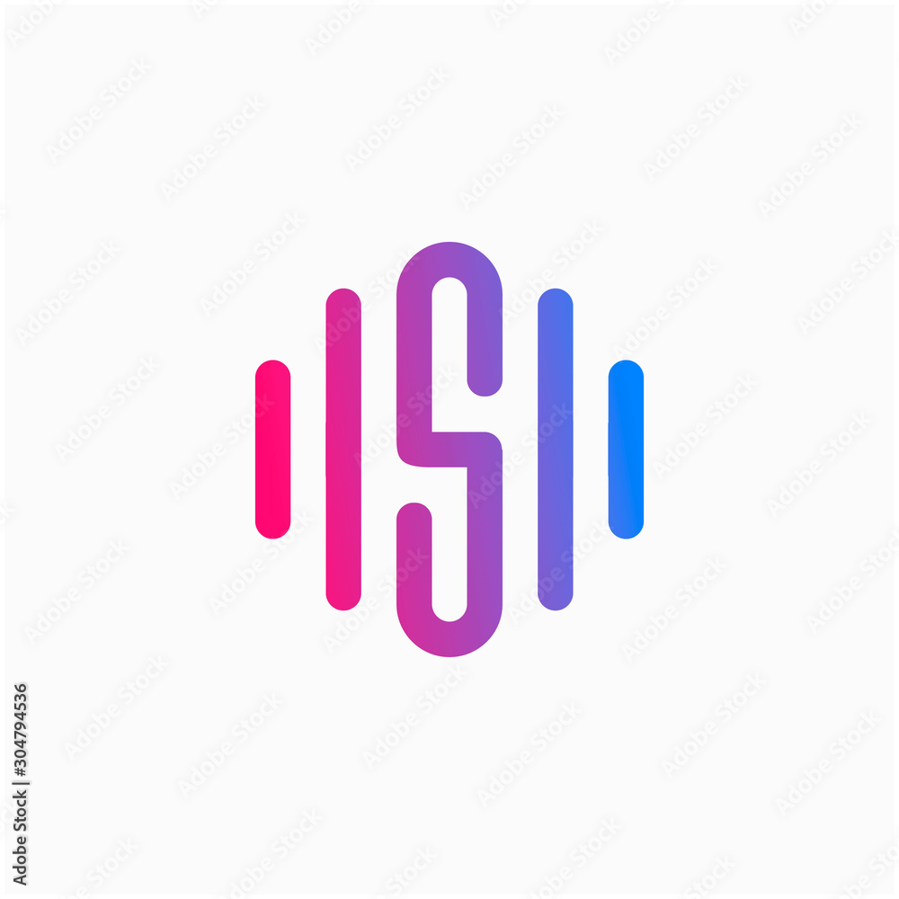 initial letter S abstract for information technology and digital. minimalist sound music equalizer, Bass, DJ icon. audio logotype Unique and simple element. - vector initial letter S abstract for information technology and digital. minimalist sound music equalizer, Bass, DJ icon. audio logotype Unique and simple element. - vector
