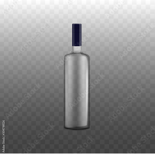 Alcoholic beverages bottle template realistic vector illustration isolated.