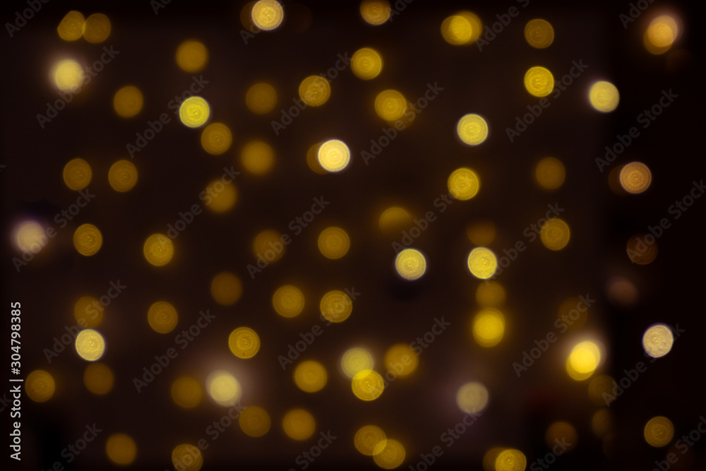 Many small lights are out of focus. Background image