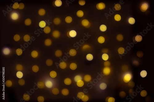 Obraz na płótnie Many small lights are out of focus. Background image w salonie