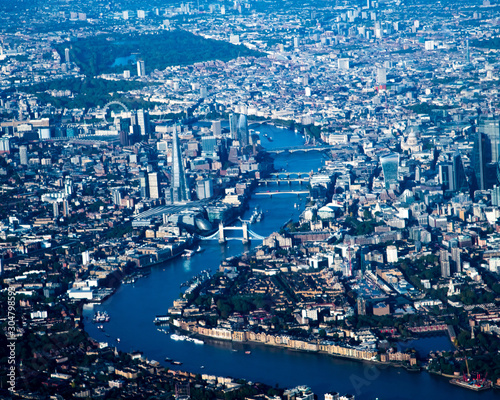 an aerial view of the city of London England © phillips