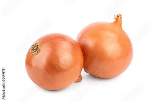 Wallpaper Mural two yellow onion isolated on white background close up Torontodigital.ca