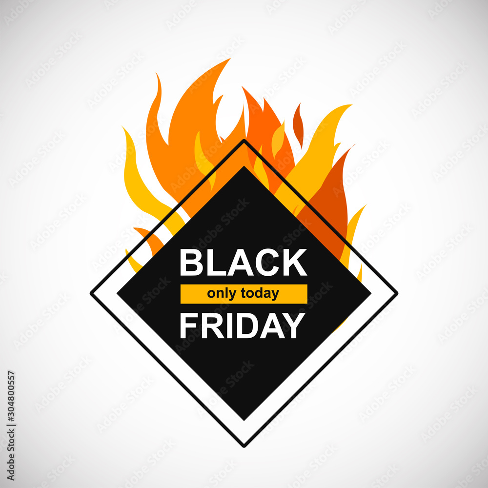 Isolated rhombus banner with Black Friday Isolated rhombus banner with Black Friday