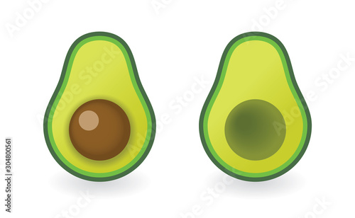 avocado - cut with bone and cut without bone