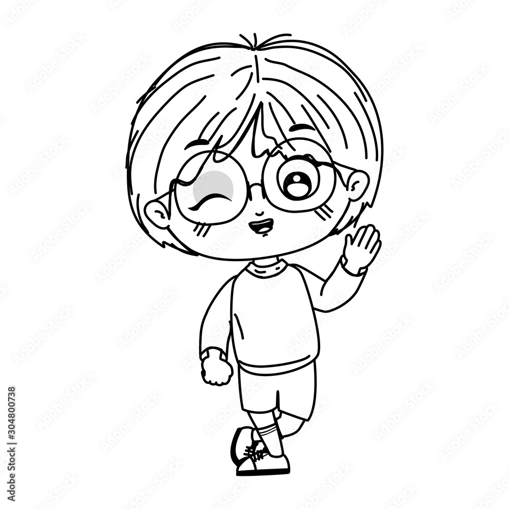 Isolated boy cartoon vector design Isolated boy cartoon vector design