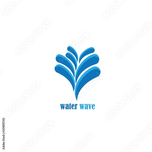 Water Wave symbol and icon Logo Template vector