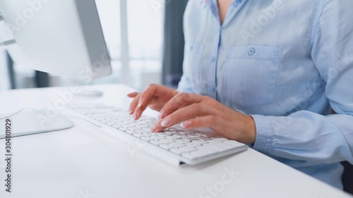 Wallpaper Mural Female hands typing on a computer keyboard Torontodigital.ca