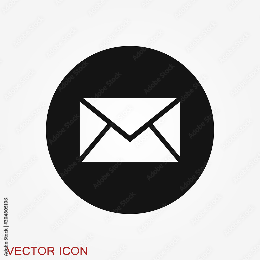 Envelope icon, vector mail envelope and letter symbol Envelope icon, vector mail envelope and letter symbol