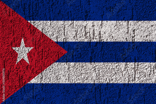 Canvas Print cuba flag on the background texture