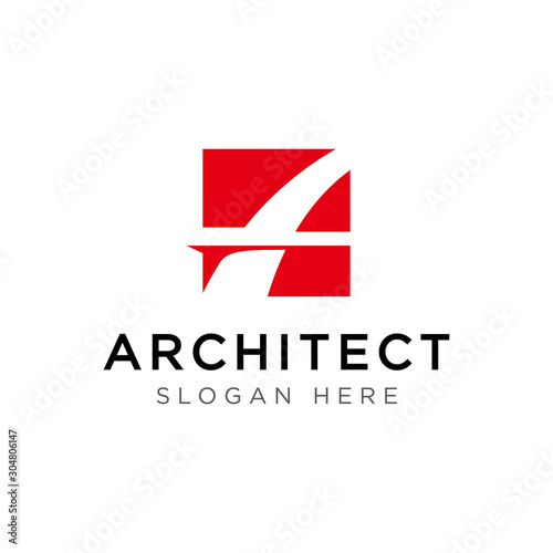 Architect letter A logo vector, design architect icon, logotype symbol vector