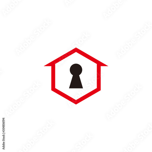 Home storage icon logotype vector, home security icon logotype vector