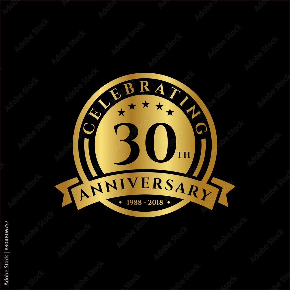 30 th Anniversary celebrations emblems vector , anniversary template ...
