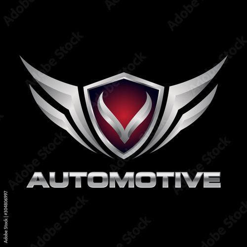 Automotive emblem logo template