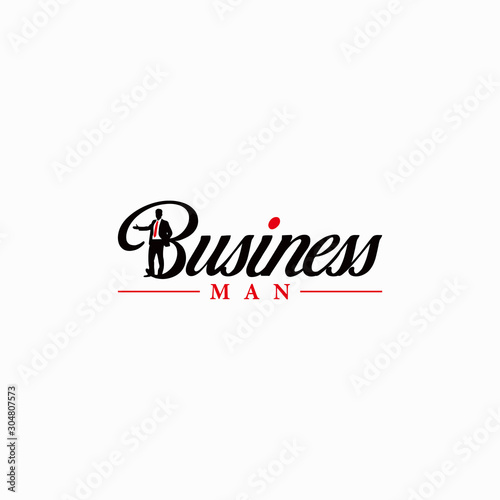 Businessman typography logo design inspiration - vector